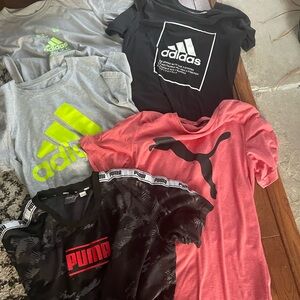 13 t-shirts various brand, adidas, puma, nike, size S-M